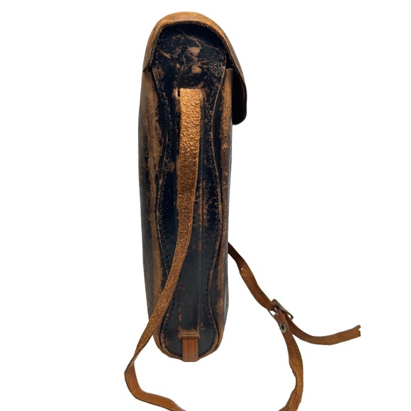 Antique Leather Folding Camera Case Only With Working Clasp And Leather Strap - Picture 5 of 16